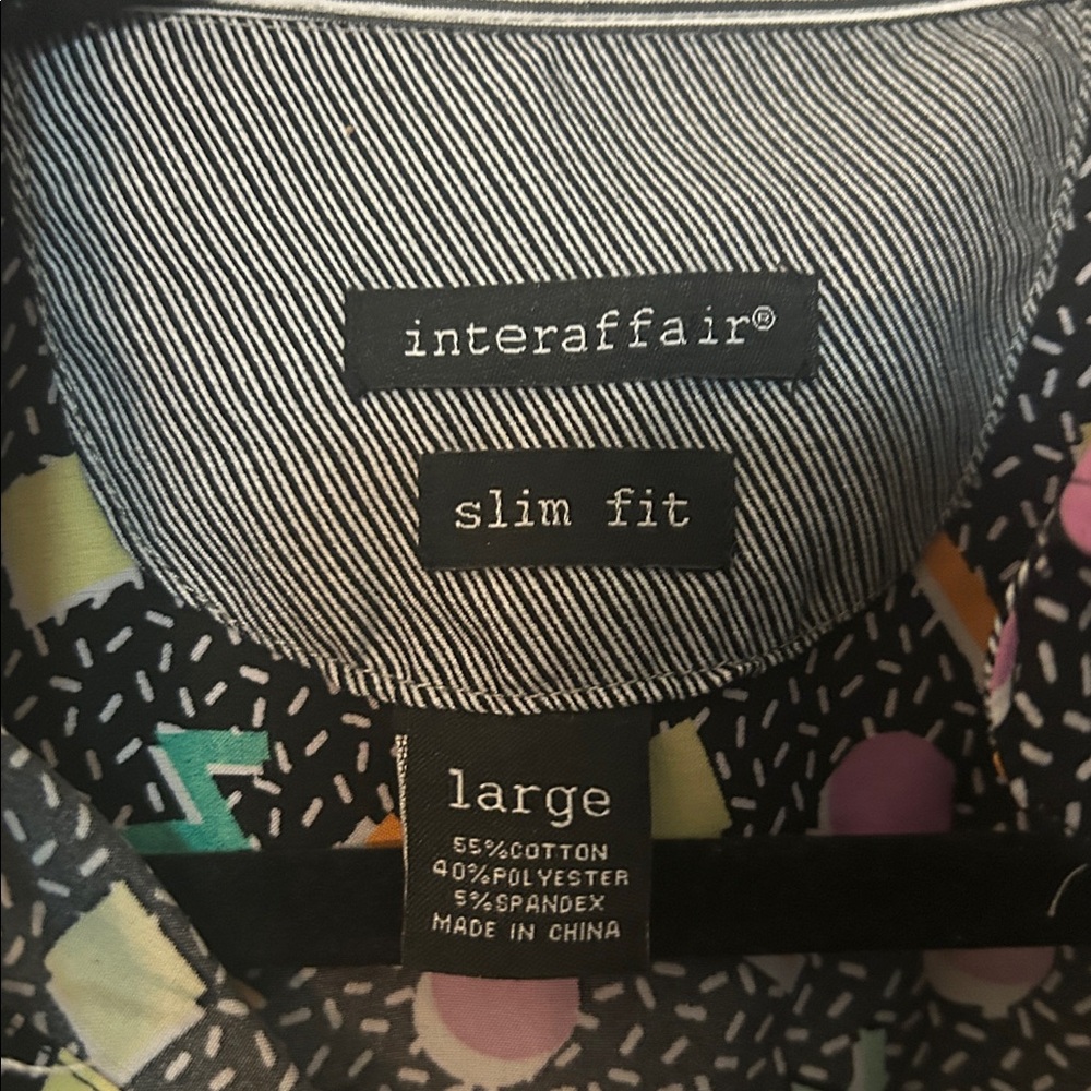 Interaffair Colorful Geometric Pattern Shirt - image 2